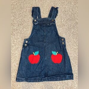 Girls Apple Overall Dress